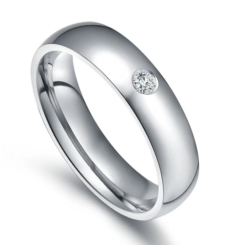 Custom Engraved Gold Men’s Ring – Polished Stainless Steel Band