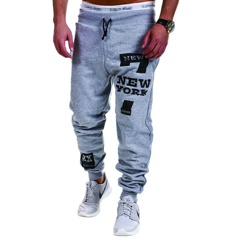 Men’s Letter Graphic Joggers – Casual Cotton Sweatpants
