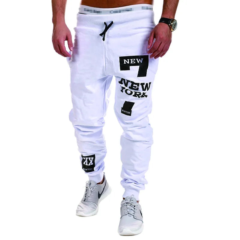 Men’s Letter Graphic Joggers – Casual Cotton Sweatpants