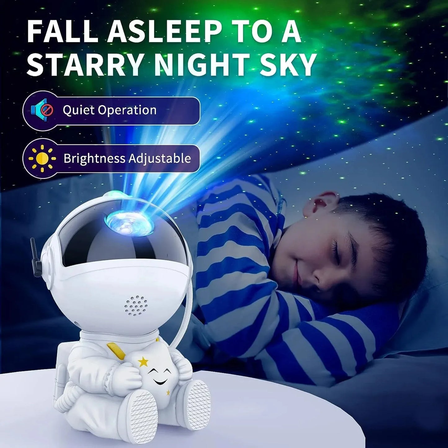 Astronaut Galaxy Projector – Soothing LED Nebula Night Light