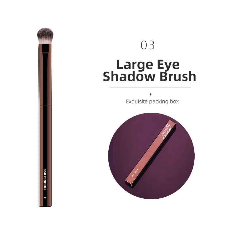 Hourglass Makeup Brush – Precision Blending Tool for Foundation, Powder, Blusher, Eyes & Brows