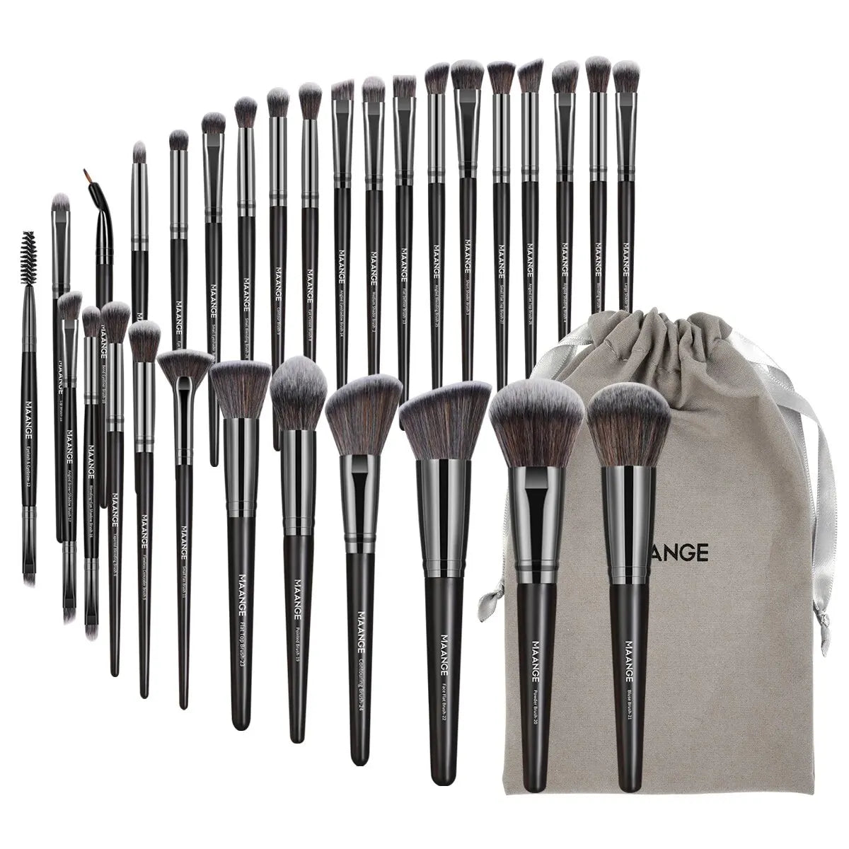30pcs Professional Makeup Brush Set – With Storage Bag for Full Face Makeup