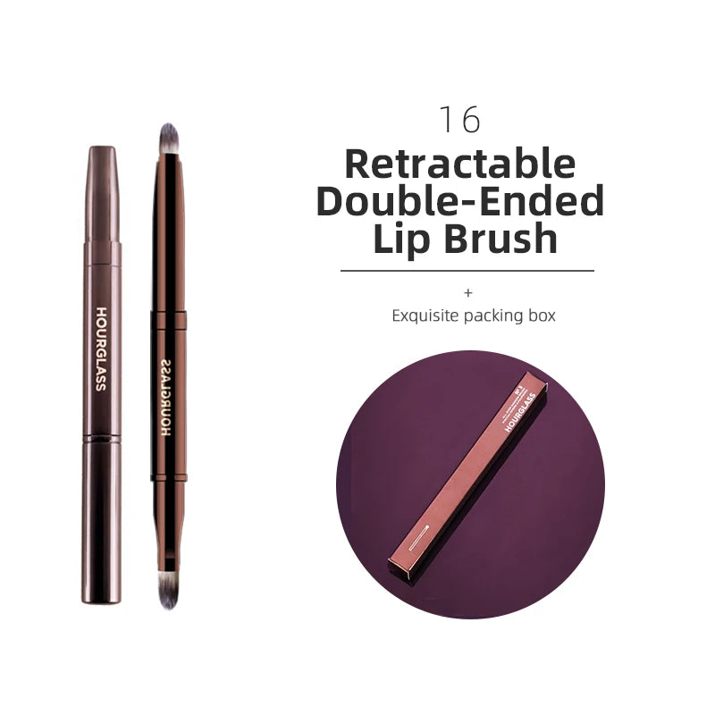 Hourglass Makeup Brush – Precision Blending Tool for Foundation, Powder, Blusher, Eyes & Brows