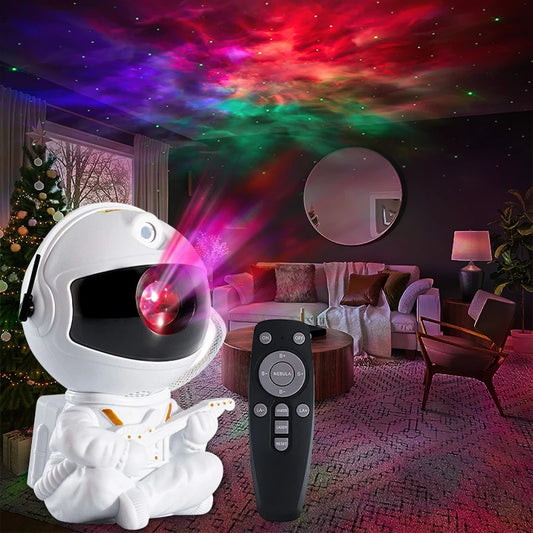 Astronaut Galaxy Projector – Soothing LED Nebula Night Light