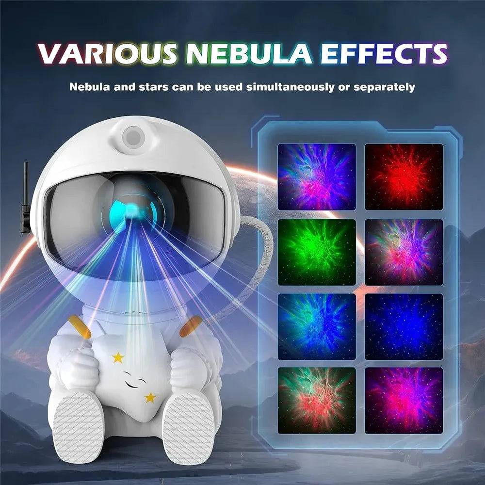 Astronaut Galaxy Projector – Soothing LED Nebula Night Light
