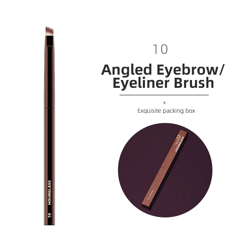 Hourglass Makeup Brush – Precision Blending Tool for Foundation, Powder, Blusher, Eyes & Brows