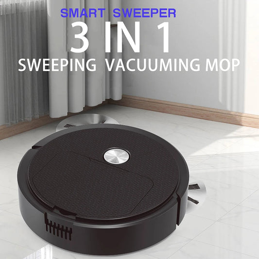 3-in-1 Smart Sweeping Robot – Mini Wireless Vacuum & Mop