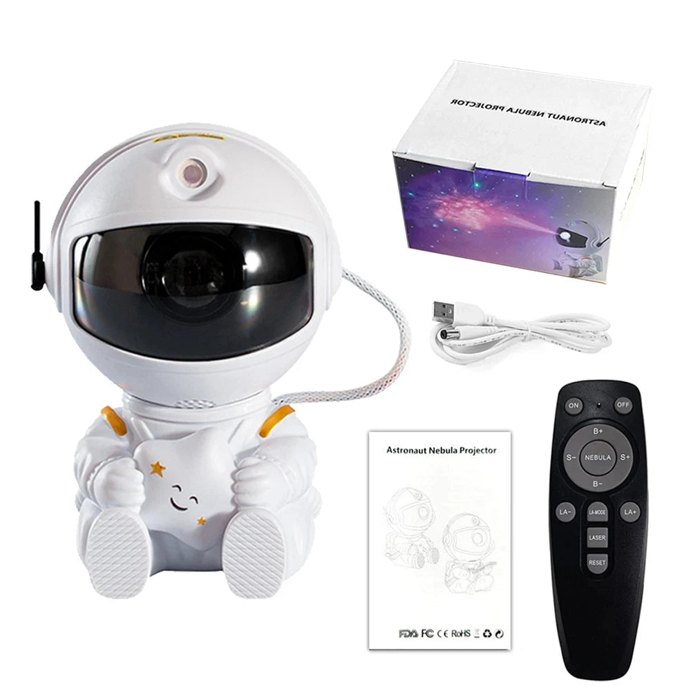 Astronaut Galaxy Projector – Soothing LED Nebula Night Light