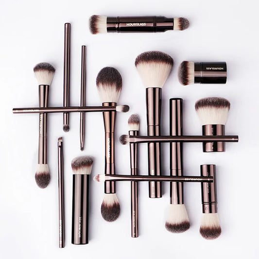 Hourglass Makeup Brush – Precision Blending Tool for Foundation, Powder, Blusher, Eyes & Brows