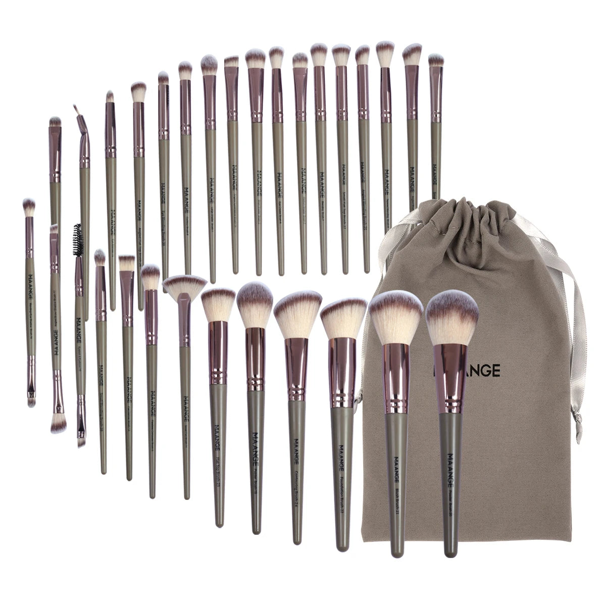30pcs Professional Makeup Brush Set – With Storage Bag for Full Face Makeup