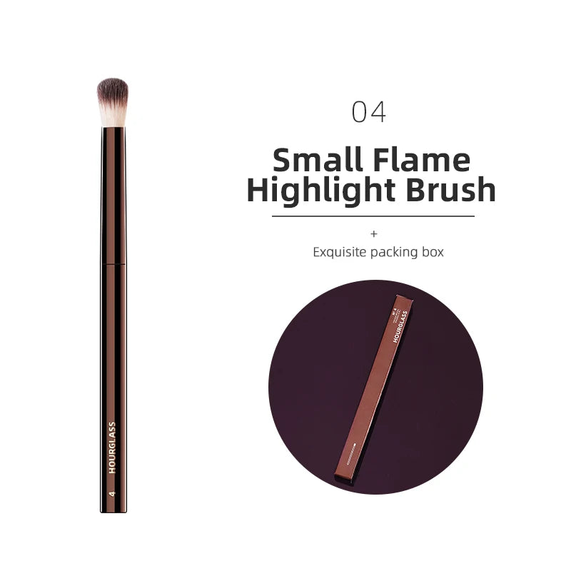 Hourglass Makeup Brush – Precision Blending Tool for Foundation, Powder, Blusher, Eyes & Brows