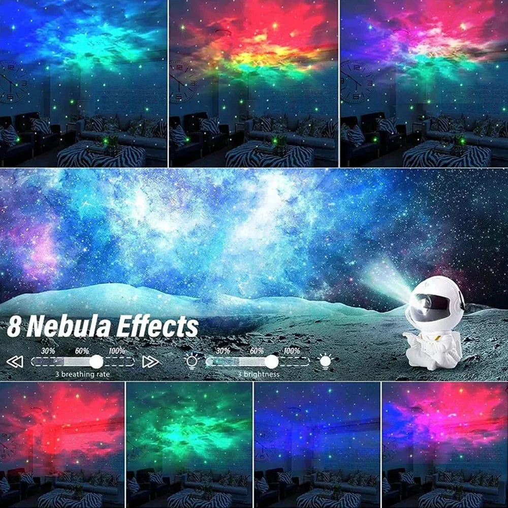 Astronaut Galaxy Projector – Soothing LED Nebula Night Light