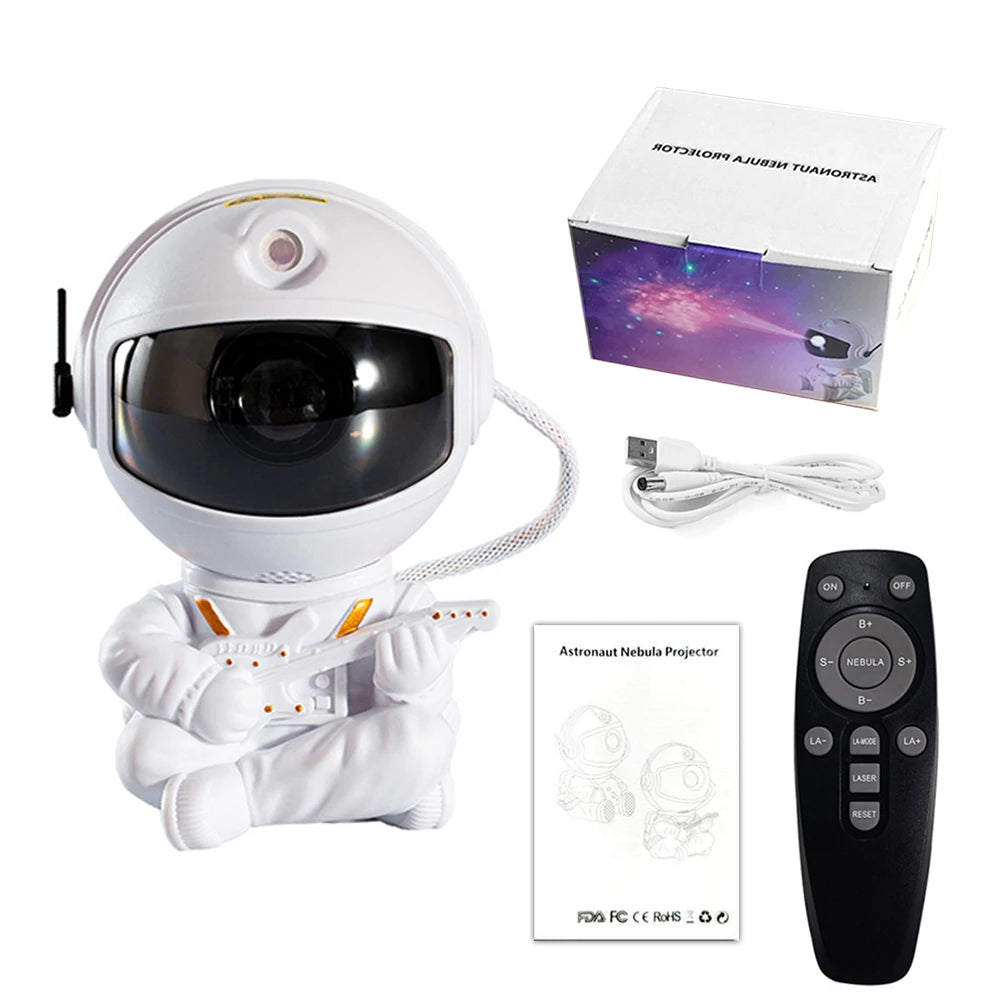 Astronaut Galaxy Projector – Soothing LED Nebula Night Light